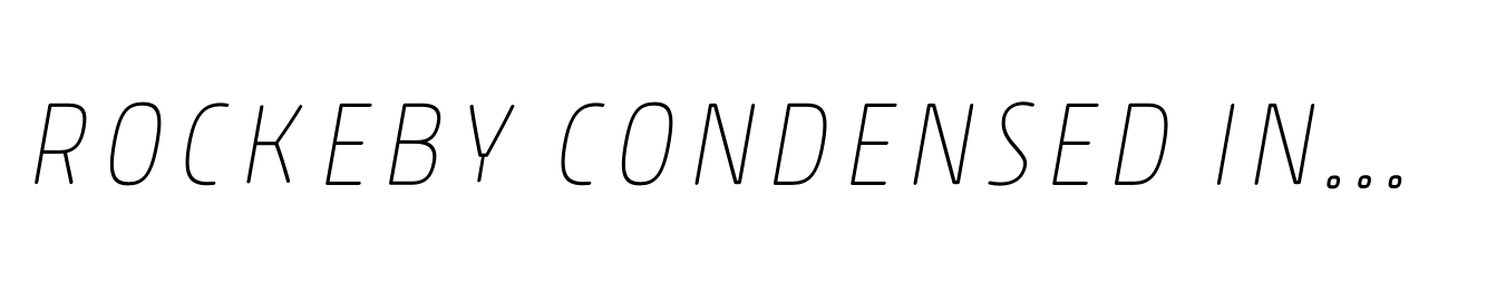 Rockeby Condensed Inside Two Italic
